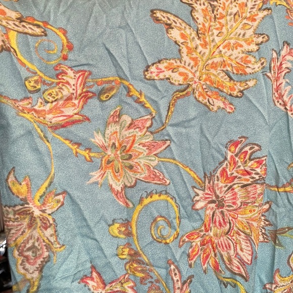 JS Flowy Marine Blue Floral Wide Leg - Picture 11 of 11